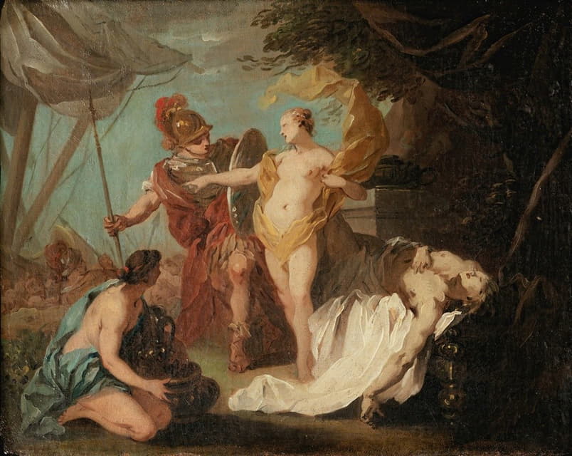 Etienne Jeaurat - Sketch for Achilles leaving to avenge the death of Patroclus