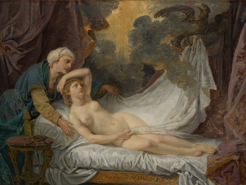 Jean-Baptiste Greuze - Aegina Visited by Jupiter