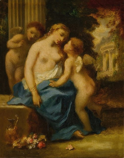 Narcisse-Virgile Diaz de La Peña - Venus and cupids