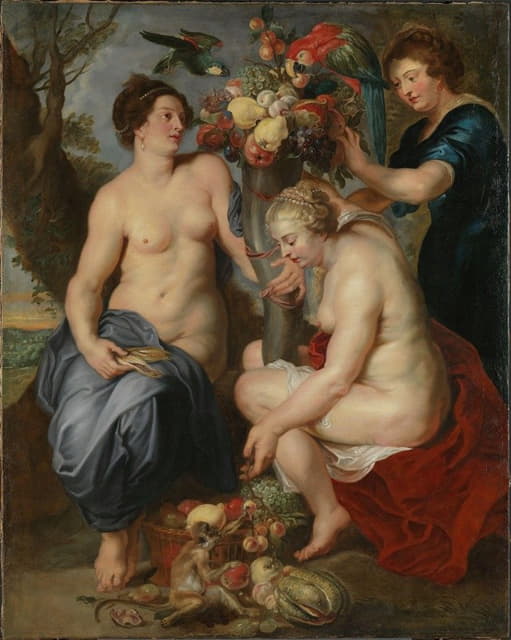 Anonymous - Three Nymphs with the Horn of Plenty