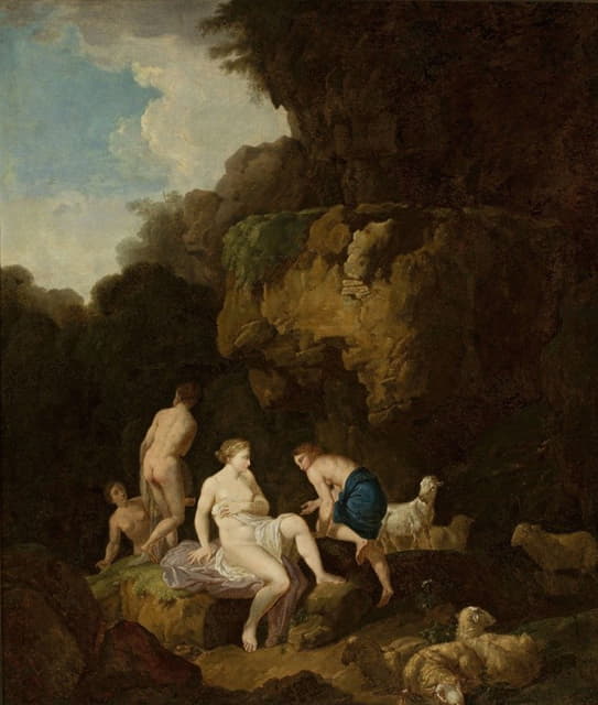 Christian Wilhelm Ernst Dietrich - Nymphs in a grotto