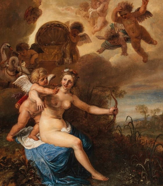 Cornelis Holsteyn - Venus taking away Cupid’s bow