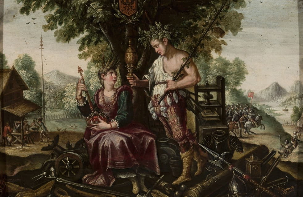 Flemish Painter - Allegory of Austria with Ceres and Bacchus
