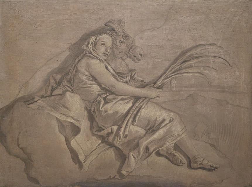 Giovanni Domenico Tiepolo - Allegorical Figure Representing Asia