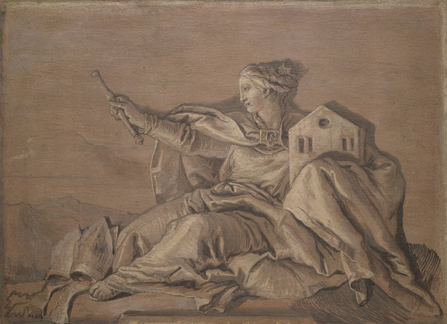 Giovanni Domenico Tiepolo - Allegorical Figure Representing Europe
