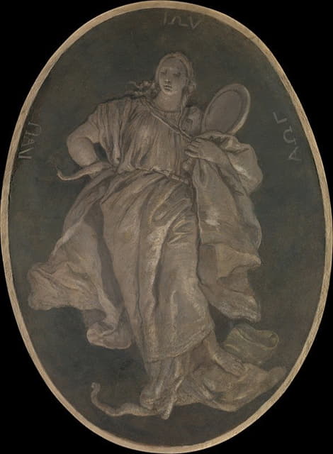 workshop of Giovanni Battista Tiepolo - Allegorical Figure Representing Prudence