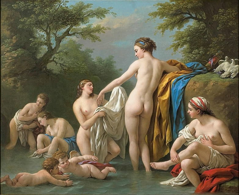 Louis-Jean-François Lagrenée - Venus and Nymphs Bathing