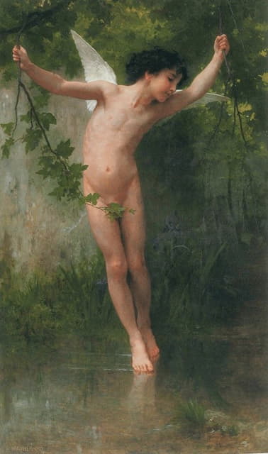 William-Adolphe Bouguereau - Cupid flying over water