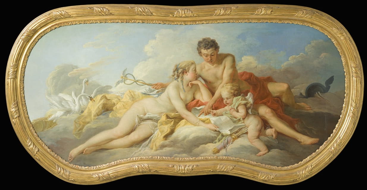 François Boucher - Venus and Mercury Instructing Cupid