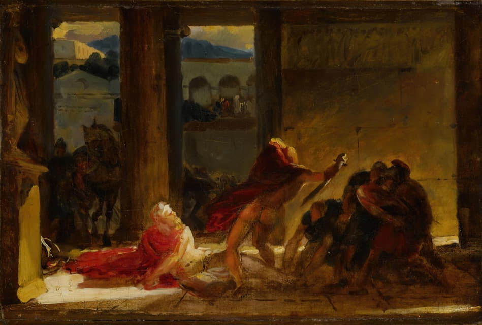 Anne Louis Girodet-Trioson - The Death of Pyrrhus