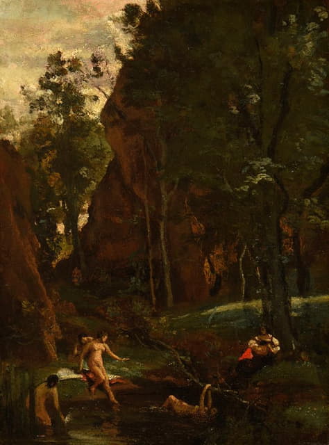 Jean-Baptiste-Camille Corot - Diane au bain