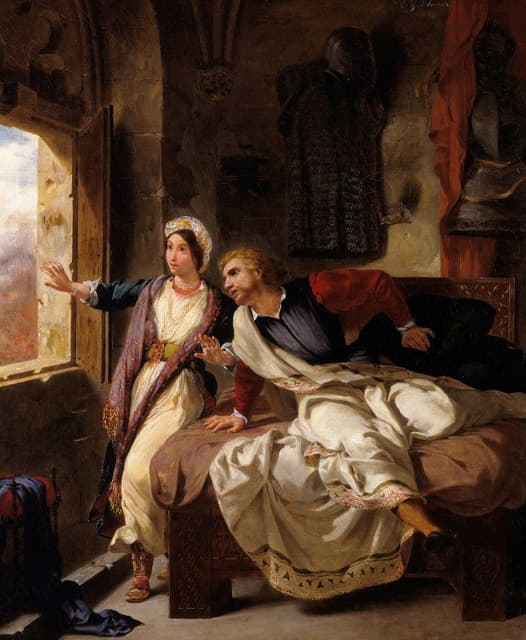 Eugène Delacroix - Rebecca and the Wounded Ivanhoe
