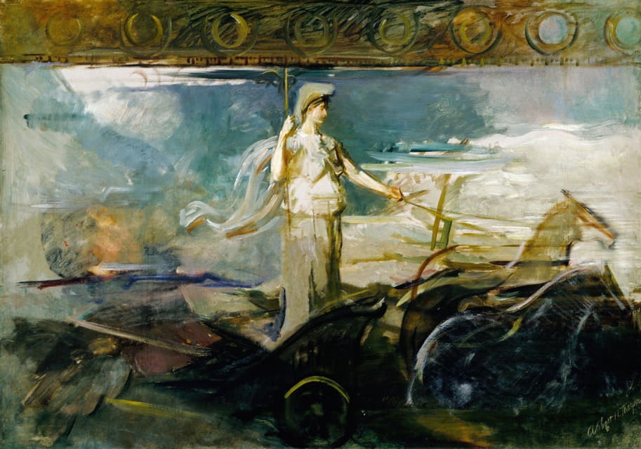Abbott Handerson Thayer - Minerva in a Chariot