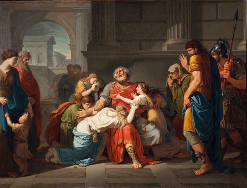 Bénigne Gagneraux - The Blind Oedipus Commending his Children to the Gods