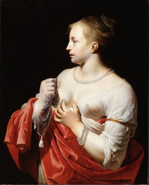 Caesar Van Everdingen - Female Figure, Possibly Lucretia