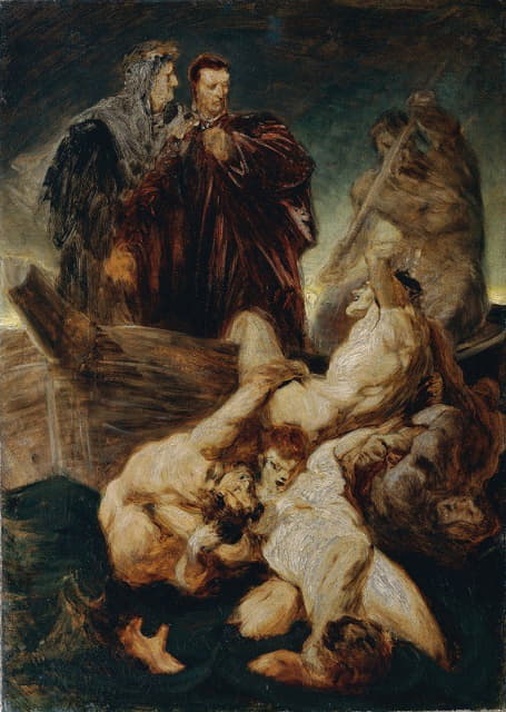 Hans Makart - Dante and Virgil in the inferno