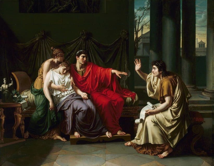 Jean Baptiste Joseph Wicar - Virgil Reading The “aeneid” To Augustus, Octavia, and Livia
