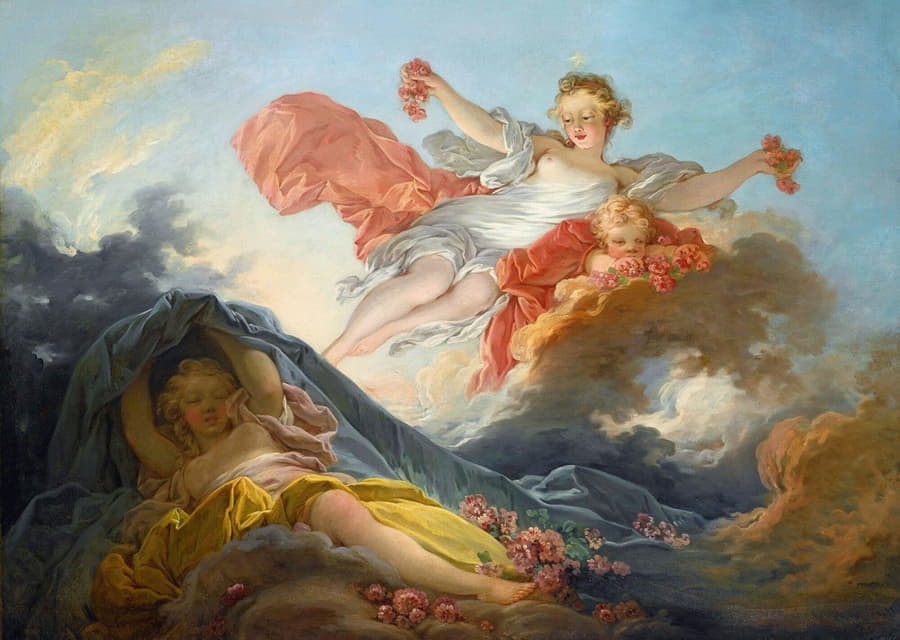 Jean-Honoré Fragonard - The Goddess Aurora triumphing Over Night