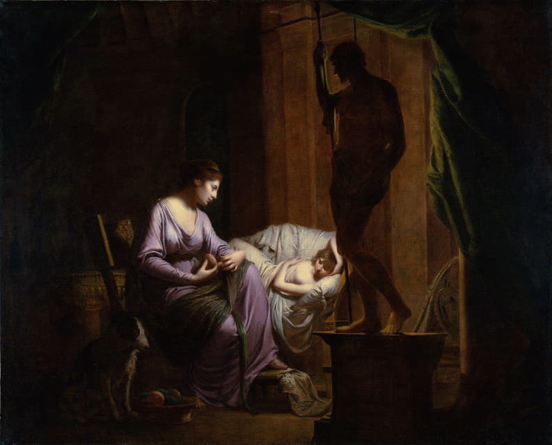 Joseph Wright of Derby - Penelope Unraveling Her Web