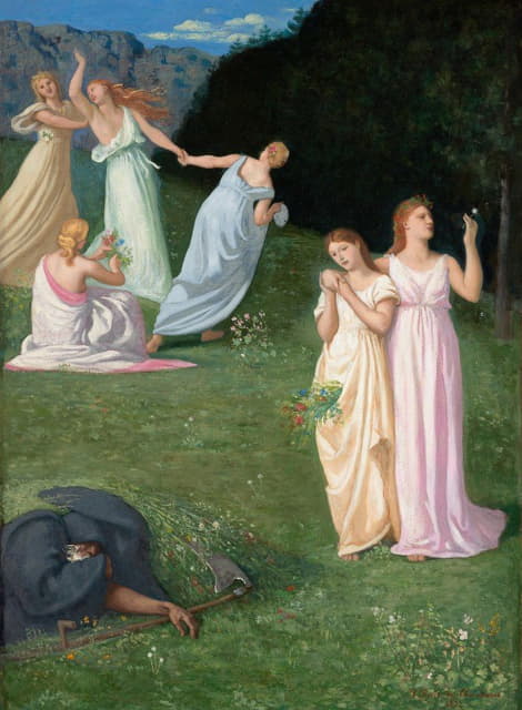 Pierre Puvis de Chavannes - Death and The Maidens