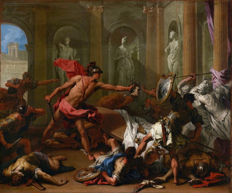 珀尔修斯用美杜莎的头对抗菲尼乌斯