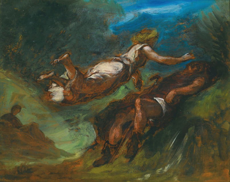 Eugène Delacroix - Hésiode Et La Muse