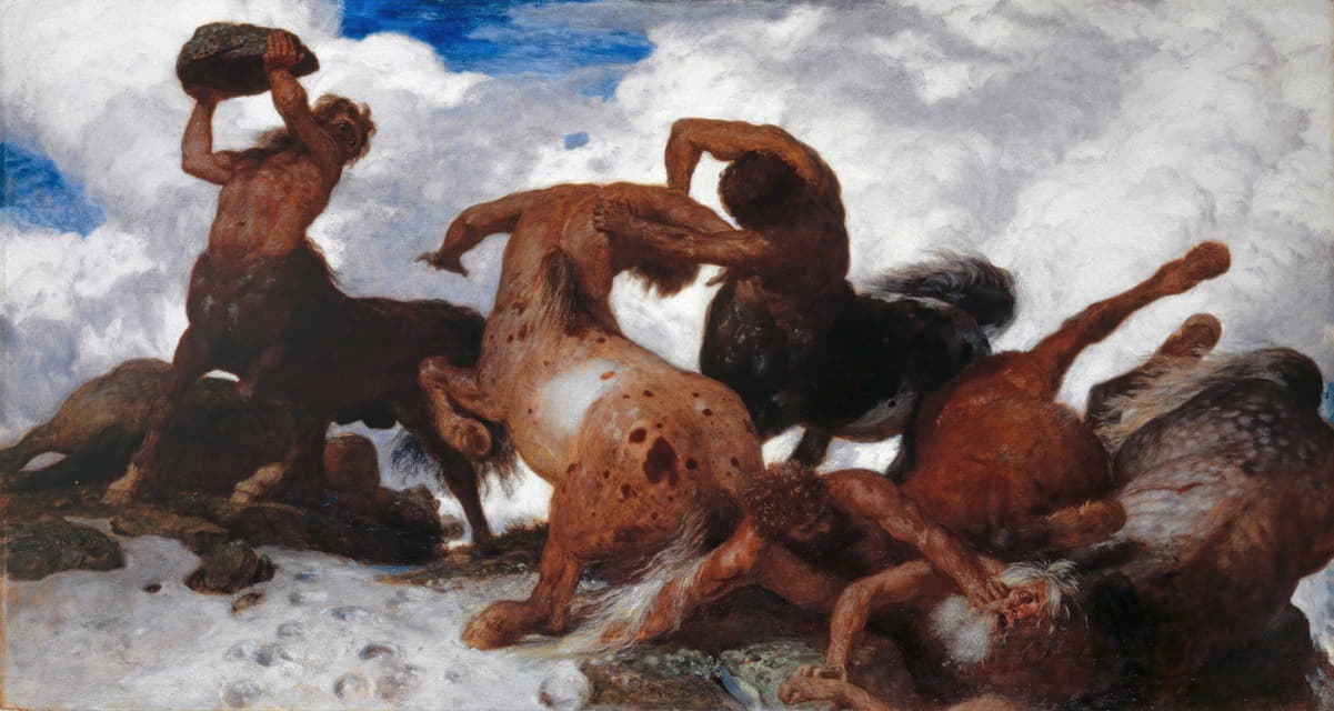 Arnold Böcklin - Battle of the Centaur