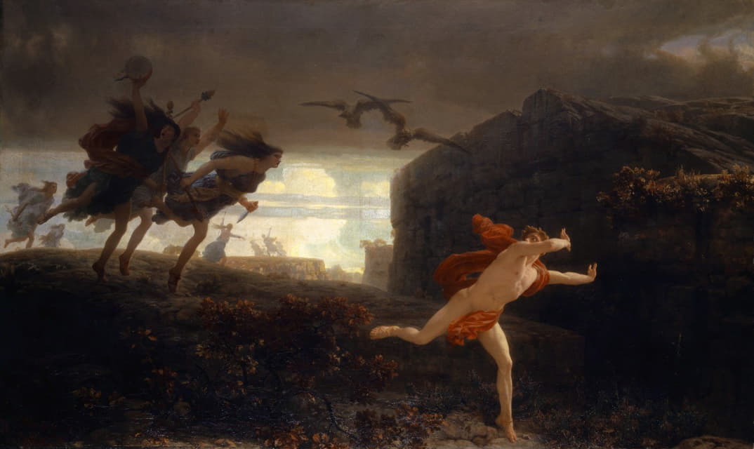 Charles Giron - Pentheus Pursued by the Maenads