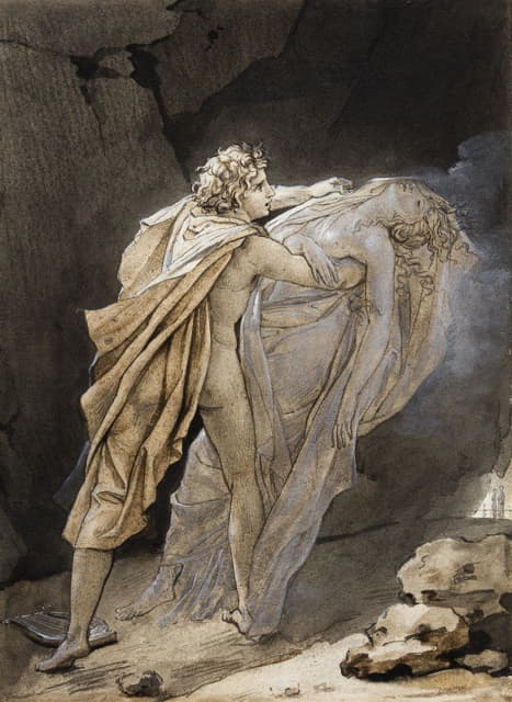François Gérard - Orpheus tries to hold on to Eurydice
