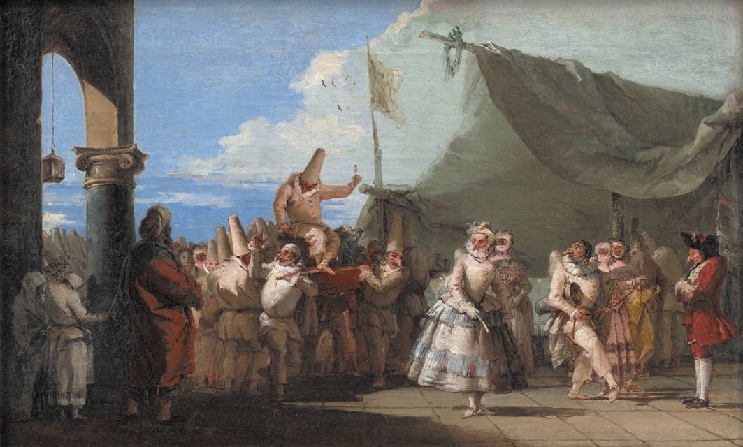Giovanni Domenico Tiepolo - The Triumph of Pulcinella