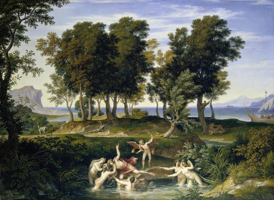 Joseph Anton Koch - Landscape with the Rape of Hylas