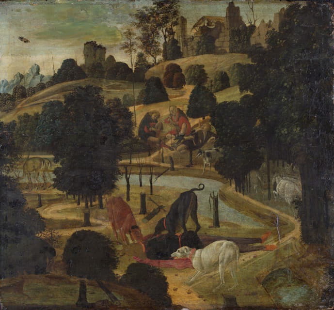 Jacopo del Sellaio - The Death of Actaeon