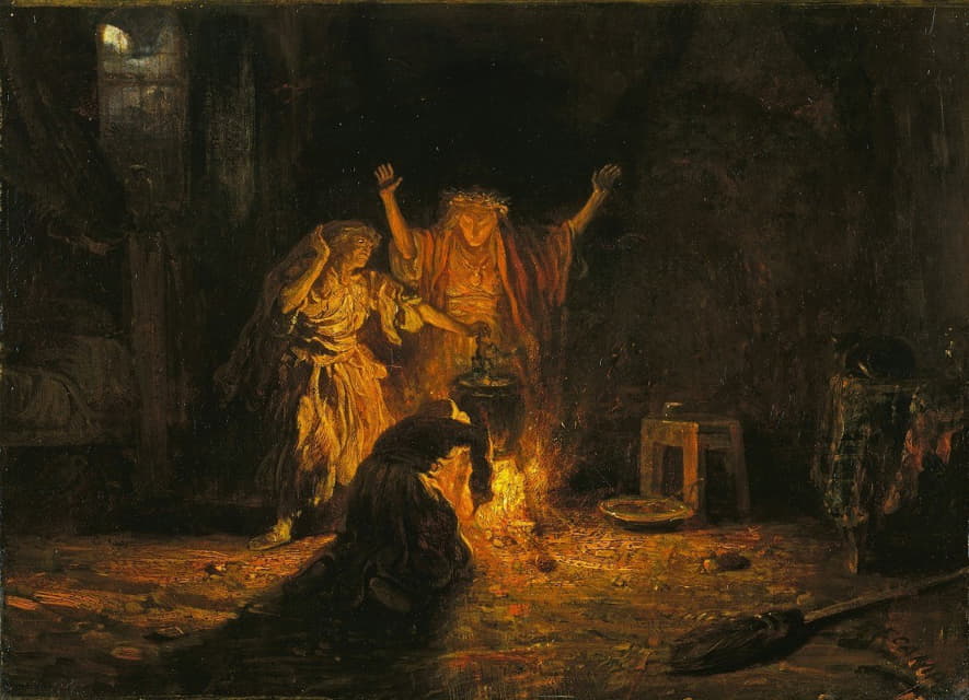Alexandre-Gabriel Decamps - The Witches in Macbeth