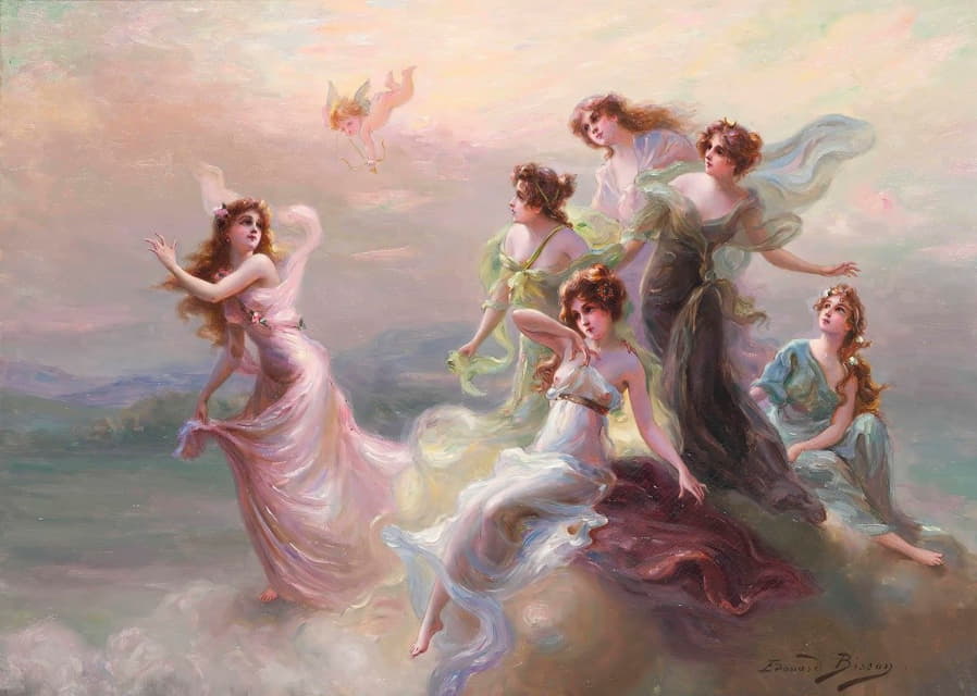 Édouard Bisson - The Dance of the Nymphs and Cupid