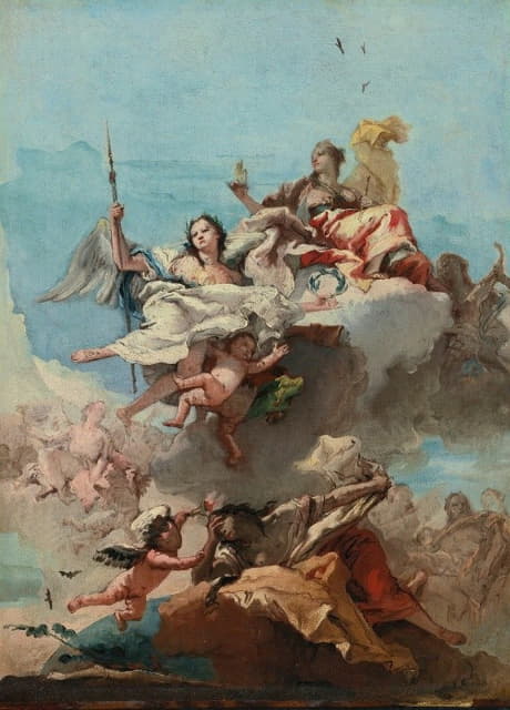 Giovanni Domenico Tiepolo - Triumph Of Virtue