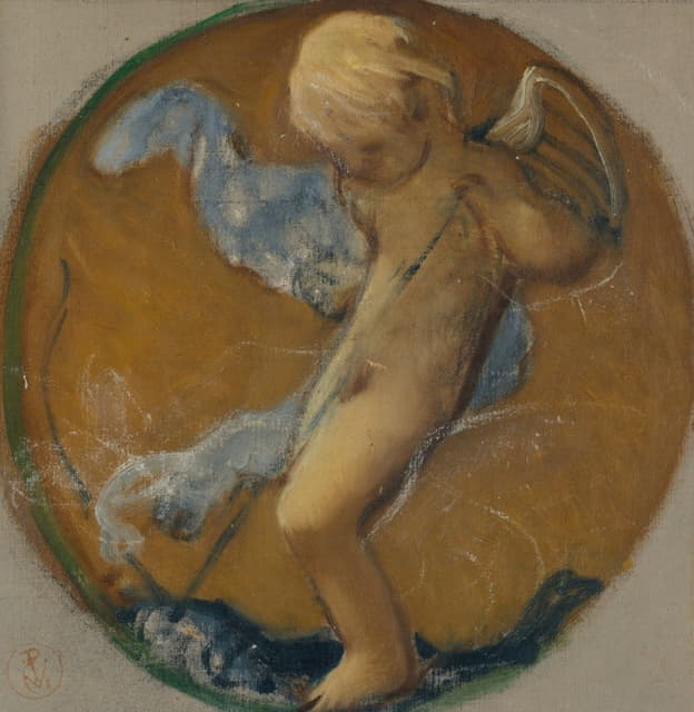 Pierre-Victor Galland - Study for Roundel with Putto