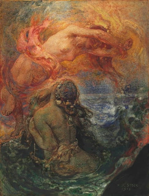 Henry John Stock - Fire and the Sea