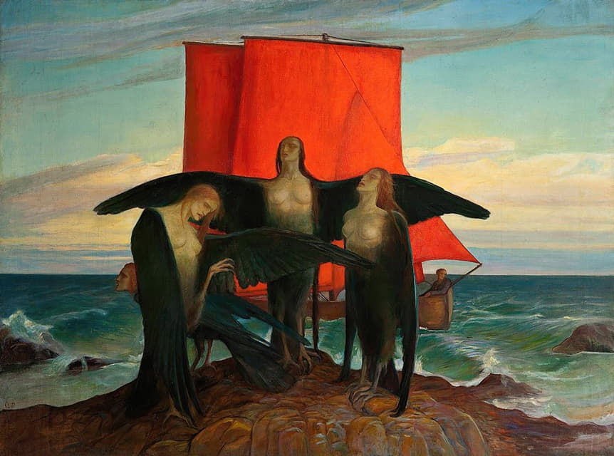Anna Berent - Symbolic scene against the sea