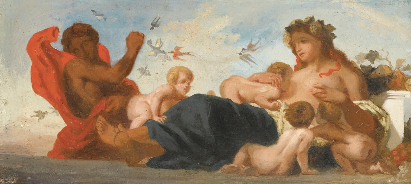 Eugène Delacroix - Study For L’agriculture