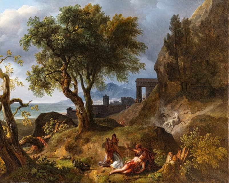 Jean-Charles Joseph Rémond - The Death Of Hippolytus