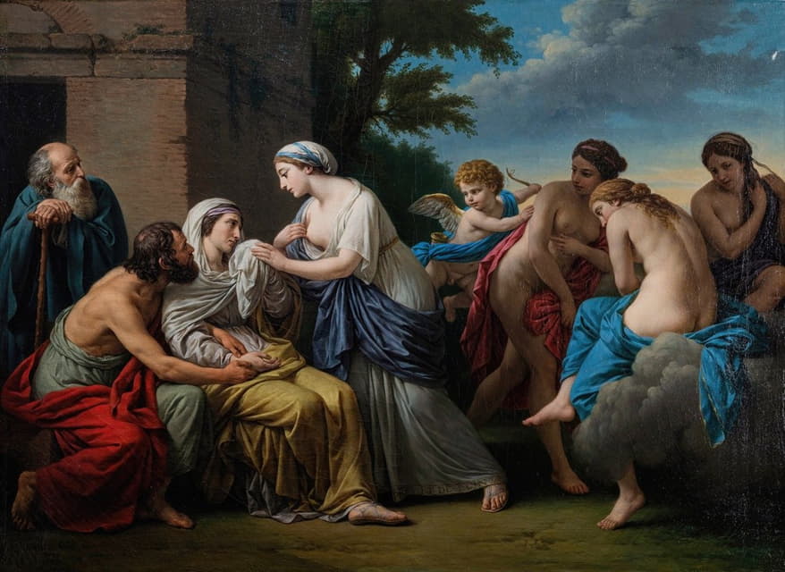 Louis-Jean-François Lagrenée - L’Amitié consolant la Vieillesse de la perte de la beauté et du départ des plaisirs