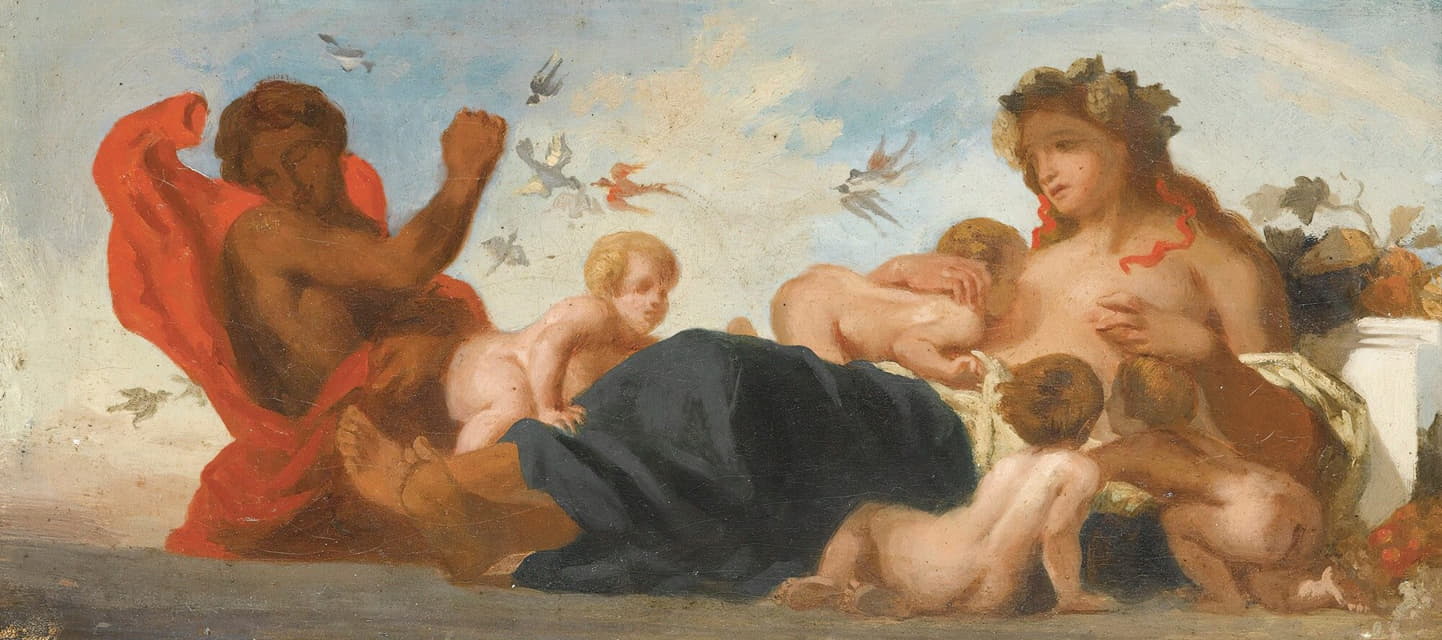 Eugène Delacroix - Study for l’Agriculture in the King Salon