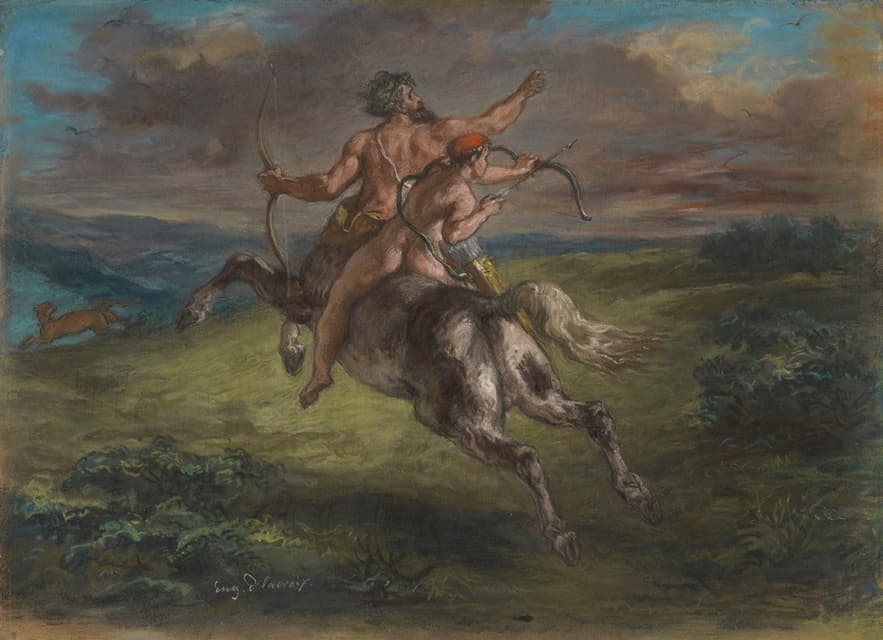 Eugène Delacroix - The Education of Achilles