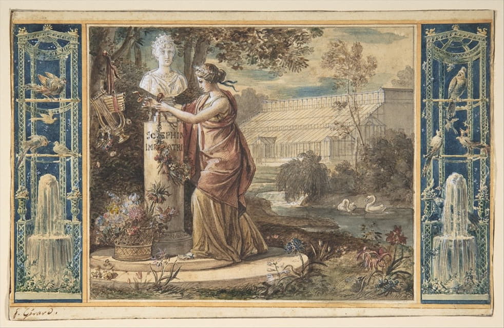 François Gérard - An Allegory of Empress Josephine as Patroness of the Gardens at Malmaison