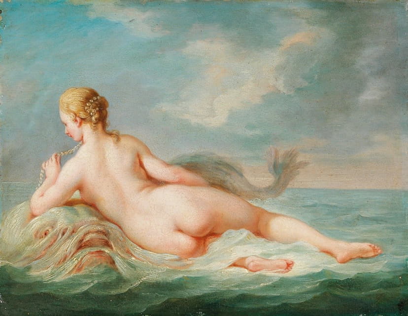 Jacques Charlier - A Naiad lying upon a dolphin