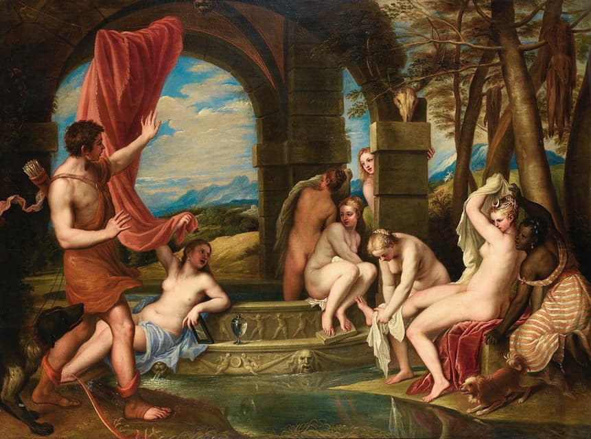 Manner Of Titian - Diana And Actaeon