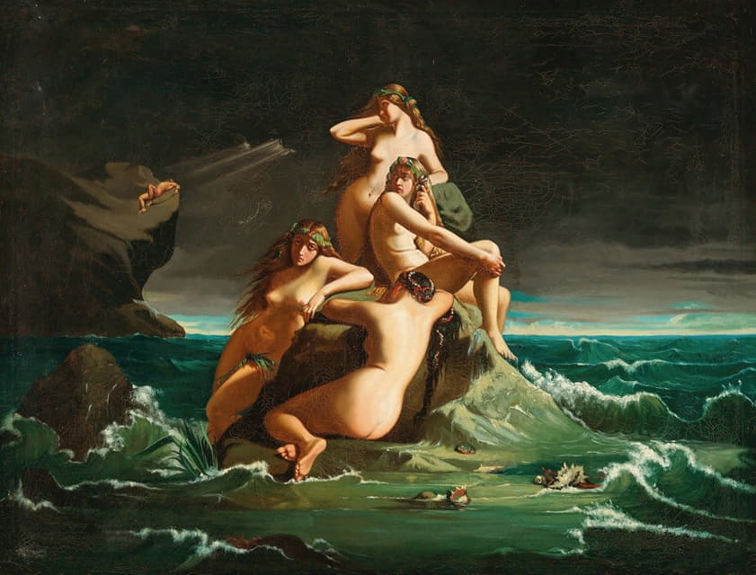 Spanish School - The Oceanids lament the fate of Prometheus