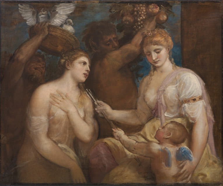 Follower of Titian - Allegory of Venus and Cupid