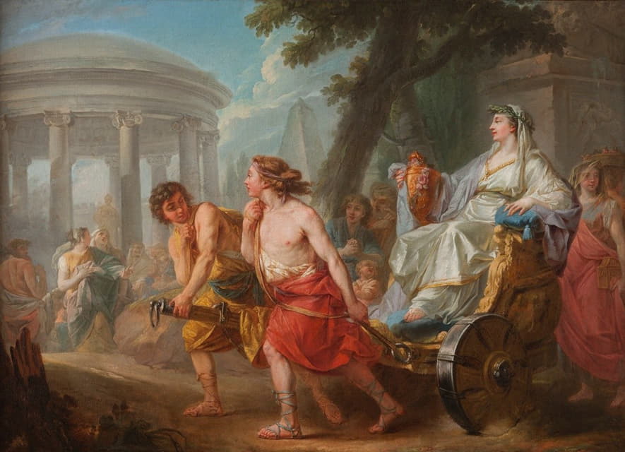 Jean Bardin - Cleobis and Biton with Cydippe in the Front of Hera Temple