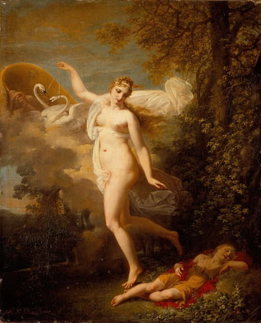 Jean-Baptiste Mallet - Venus and a Sleeping Cupid